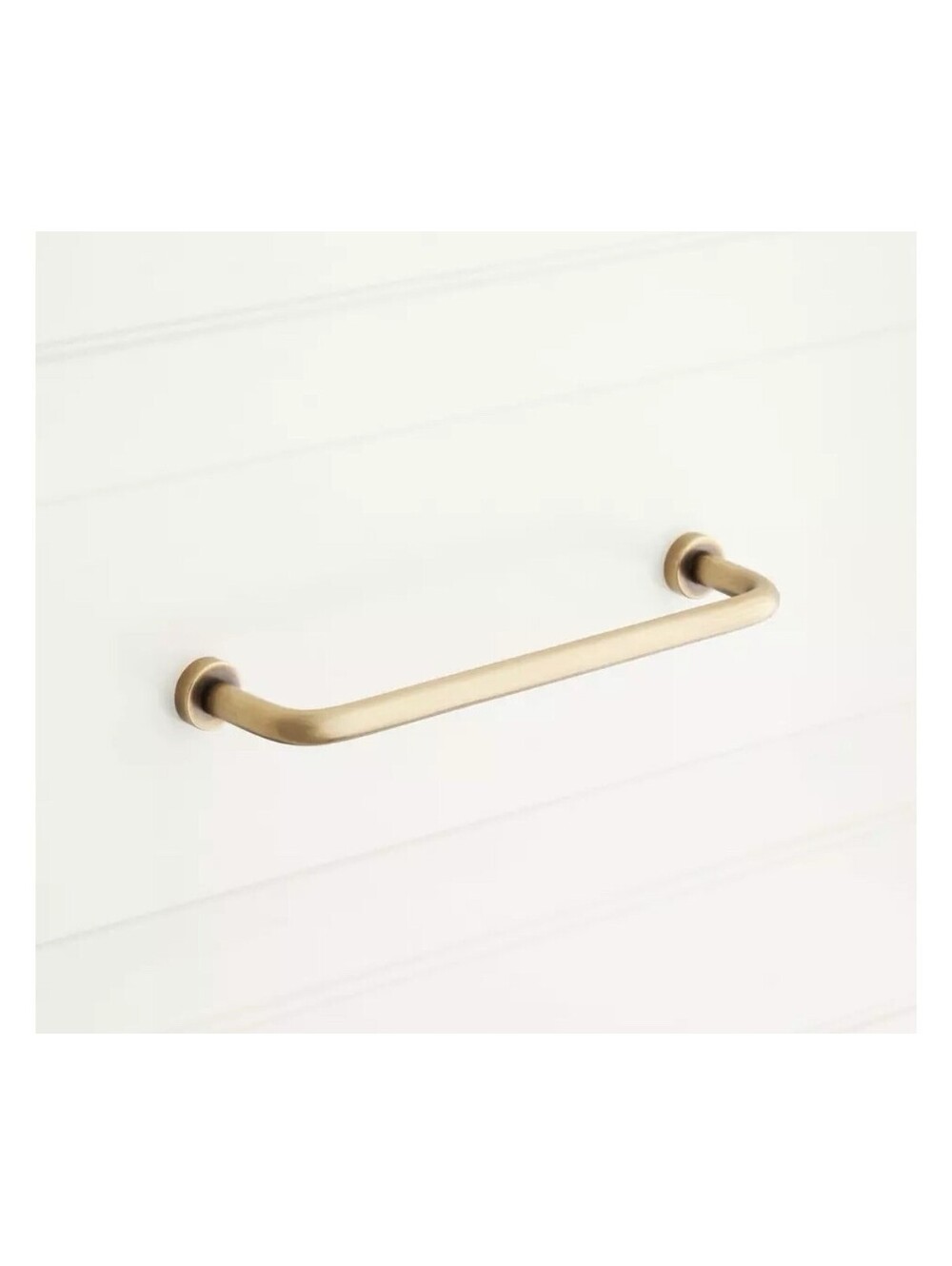 5-1/8" Sidra Brass Cabinet Pull - Thin Profile -Antique Brass Matching Set